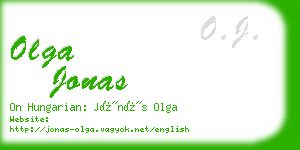 olga jonas business card